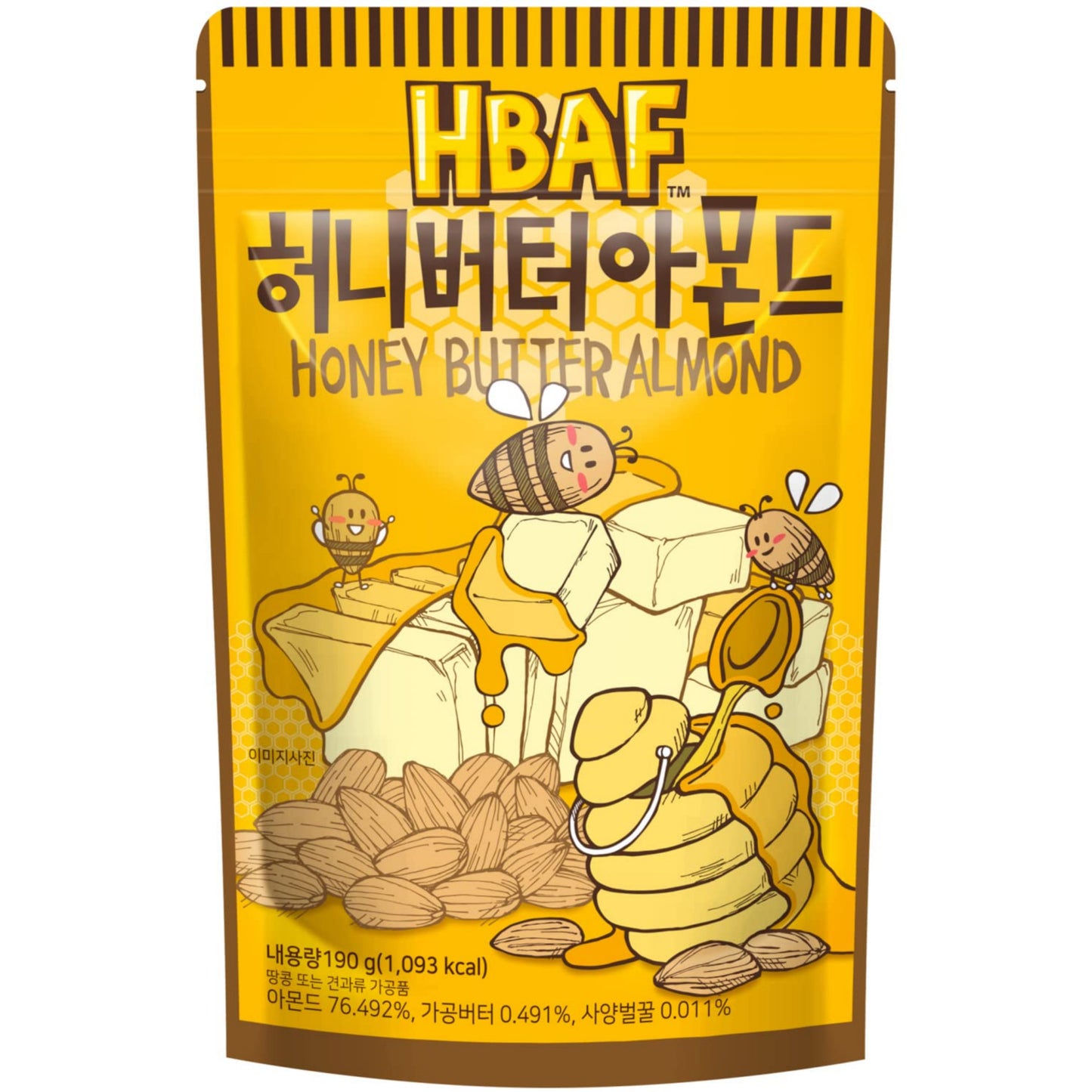 Gilim Tom's Farm Korean Seasoned Almonds Honey Butter Flavor 190g