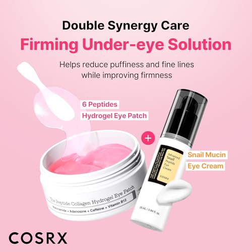 COSRX Pink Peptides Collagen Hydrogel Eye Patch, 60 Under Eye Patches