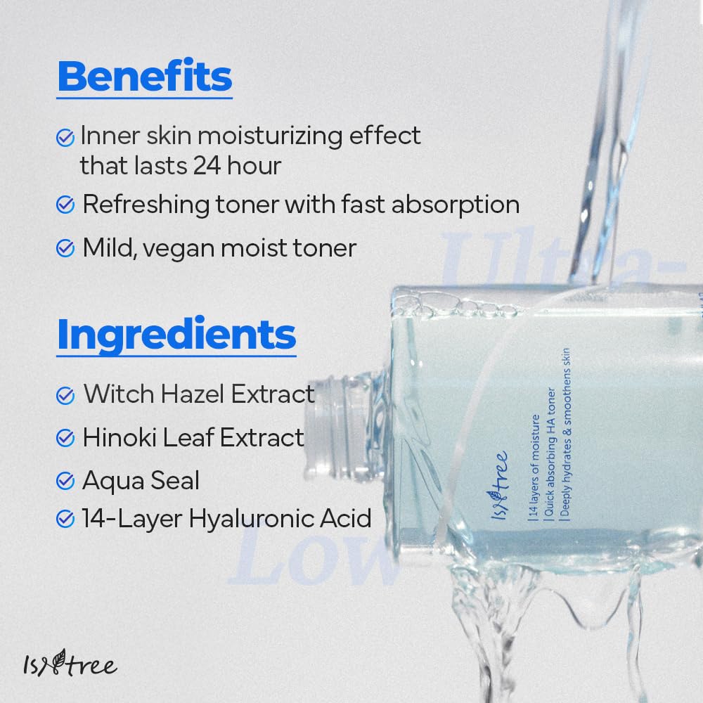 IsNtree Ultra-Low Molecular Hyaluronic Acid Toner (10.14 Fl.Oz/300ml)