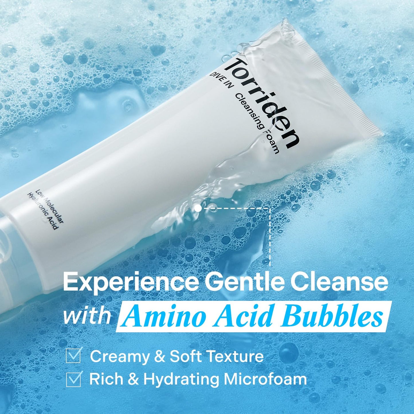 Torriden DIVE IN Cleansing Foam Face Wash (5.07 Fl.Oz /150ml)