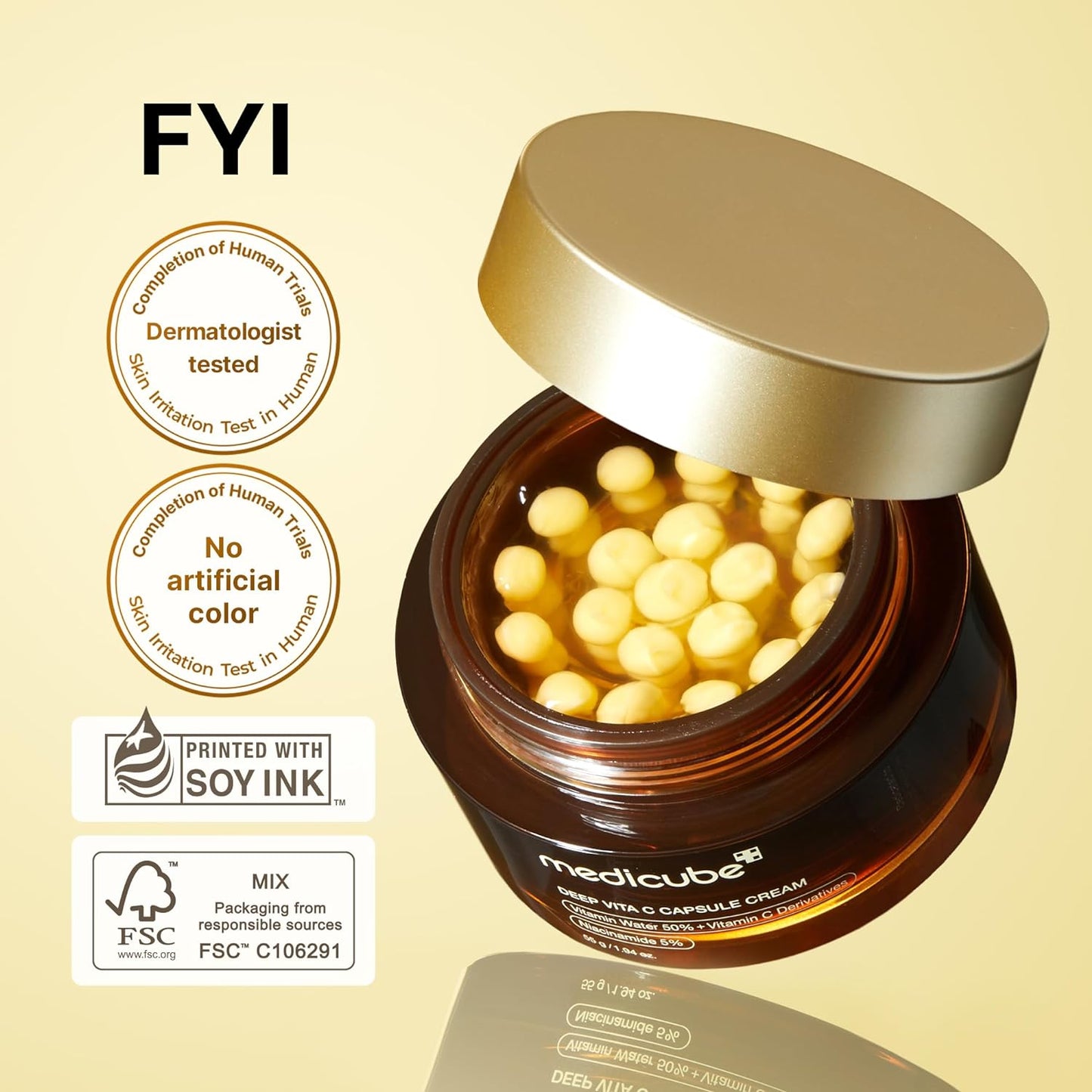 medicube Deep Vitamin C Golden Capsule Face Moisturizer 1.94 oz