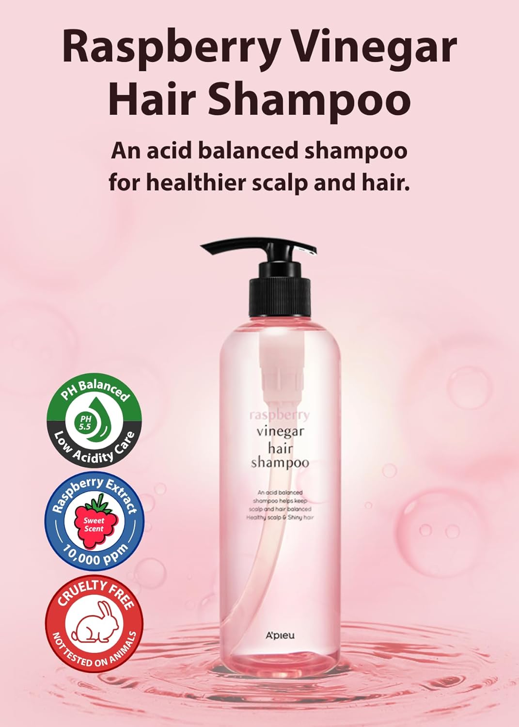 A'PIEU Raspberry Vinegar Hair Shampoo 16.9 fl.oz