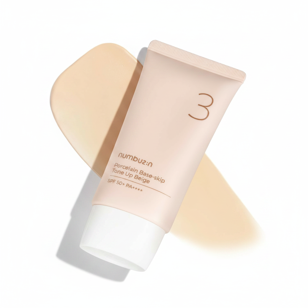 numbuzin No.3 Porcelain Base-skip Tone Up Beige 1.69 fl. oz.