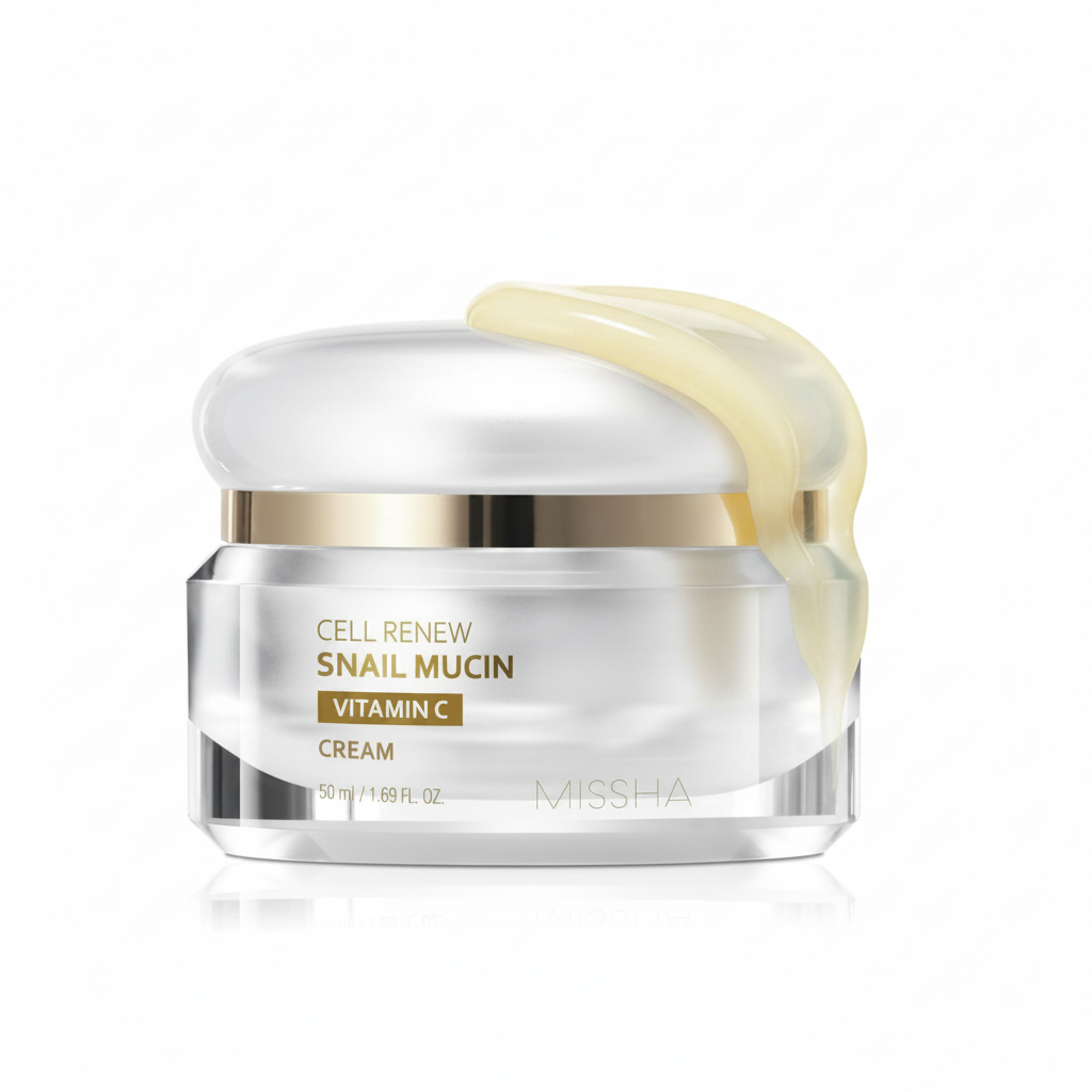 MISSHA Cell Renew Snail Mucin Vitamin C Cream (1.69 Fl.Oz/ 50ml)