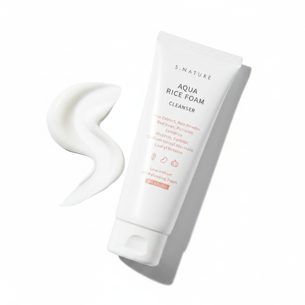 AQUA RICE FOAM CLEANSER (5.4 Fl.Oz/ 160ml)