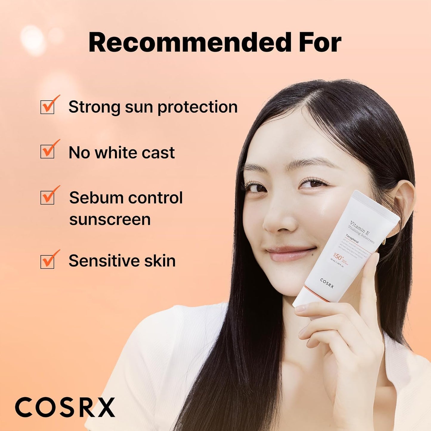 COSRX Vitamin E Vitalizing Face Sunscreen SPF 50(1.69 fl oz)