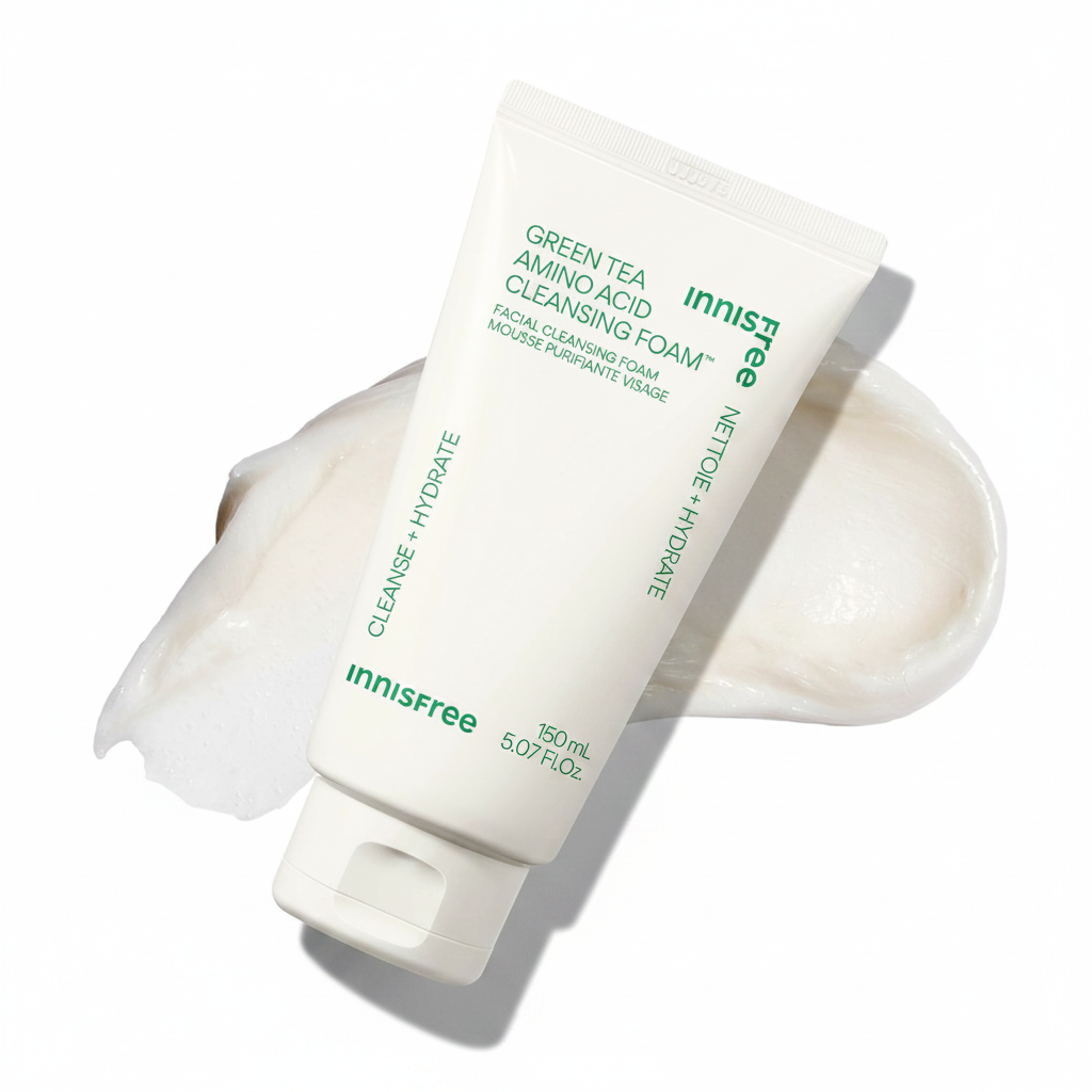 innisfree Green Tea Amino Acid Cleansing Foam (5.07 Fl.Oz /150ml)