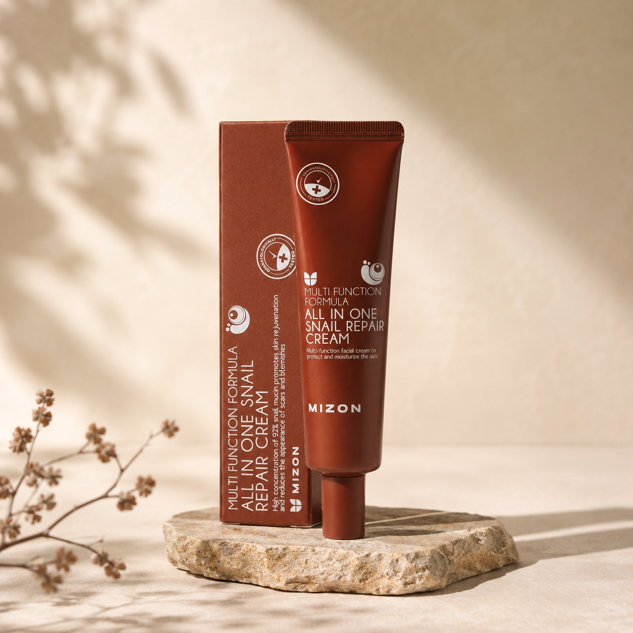 MIZON All-in-One Snail Repair Cream Korean Face Moisturizer (1.18 Fl.Oz)