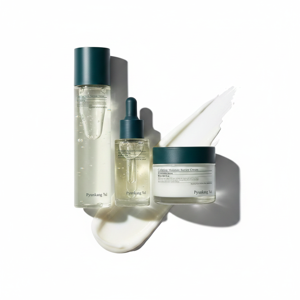 Pyunkang Yul Calming Line Gift Box Set- Toner, Serum, Cream