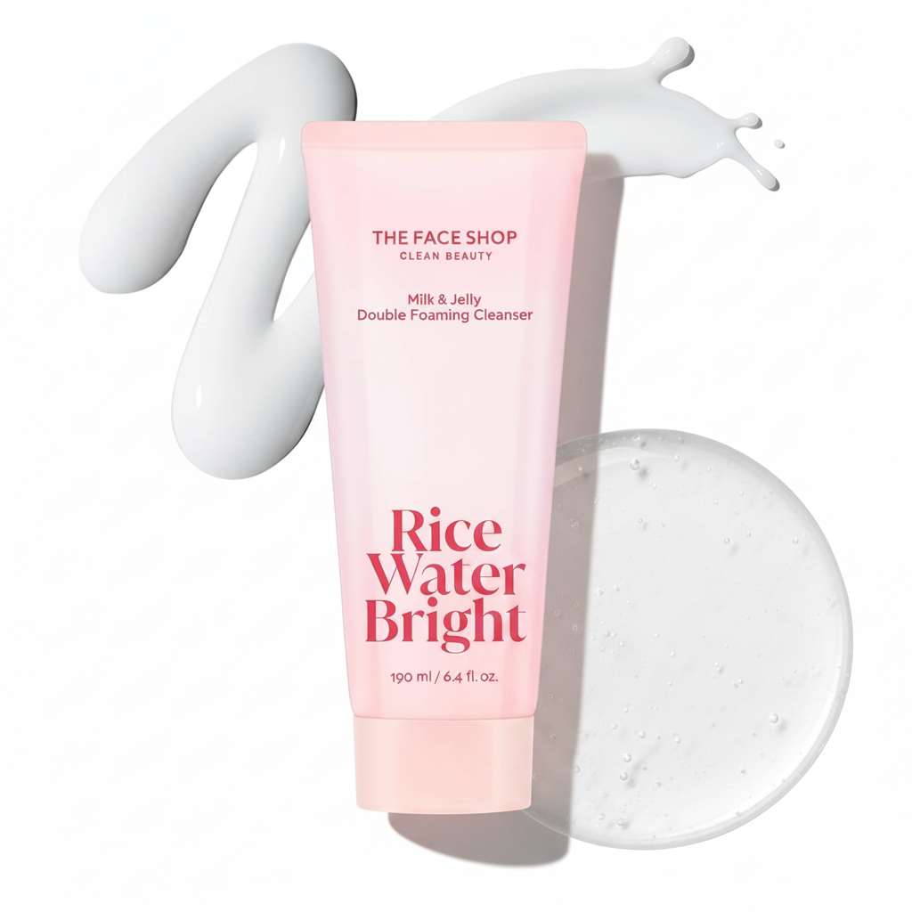 The Face Shop Rice Water Bright Milk & Jelly Double Cleanser - 6.4 fl. oz.