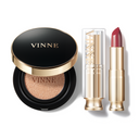 VINNE Radiance Makeup Set (Essence Radiance Cushion SPF50+ PA++++ + Plumping Glow Vegan Lip Balm)