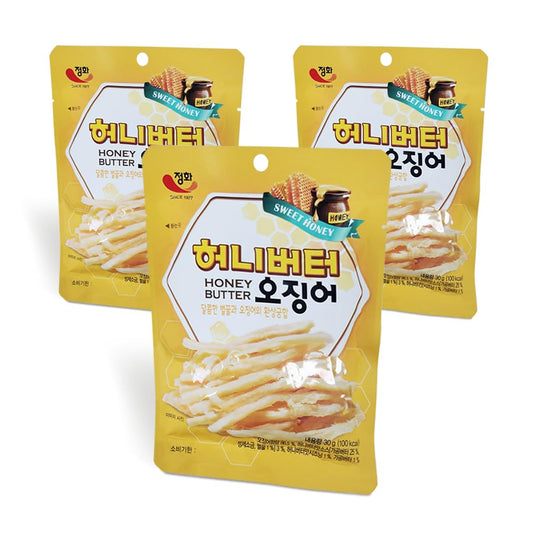 K-Herb Dried Squid – Korean Squid Flavorful Grilled Soft Butter Korean Dried Squid (Butter Squid 3Pack)