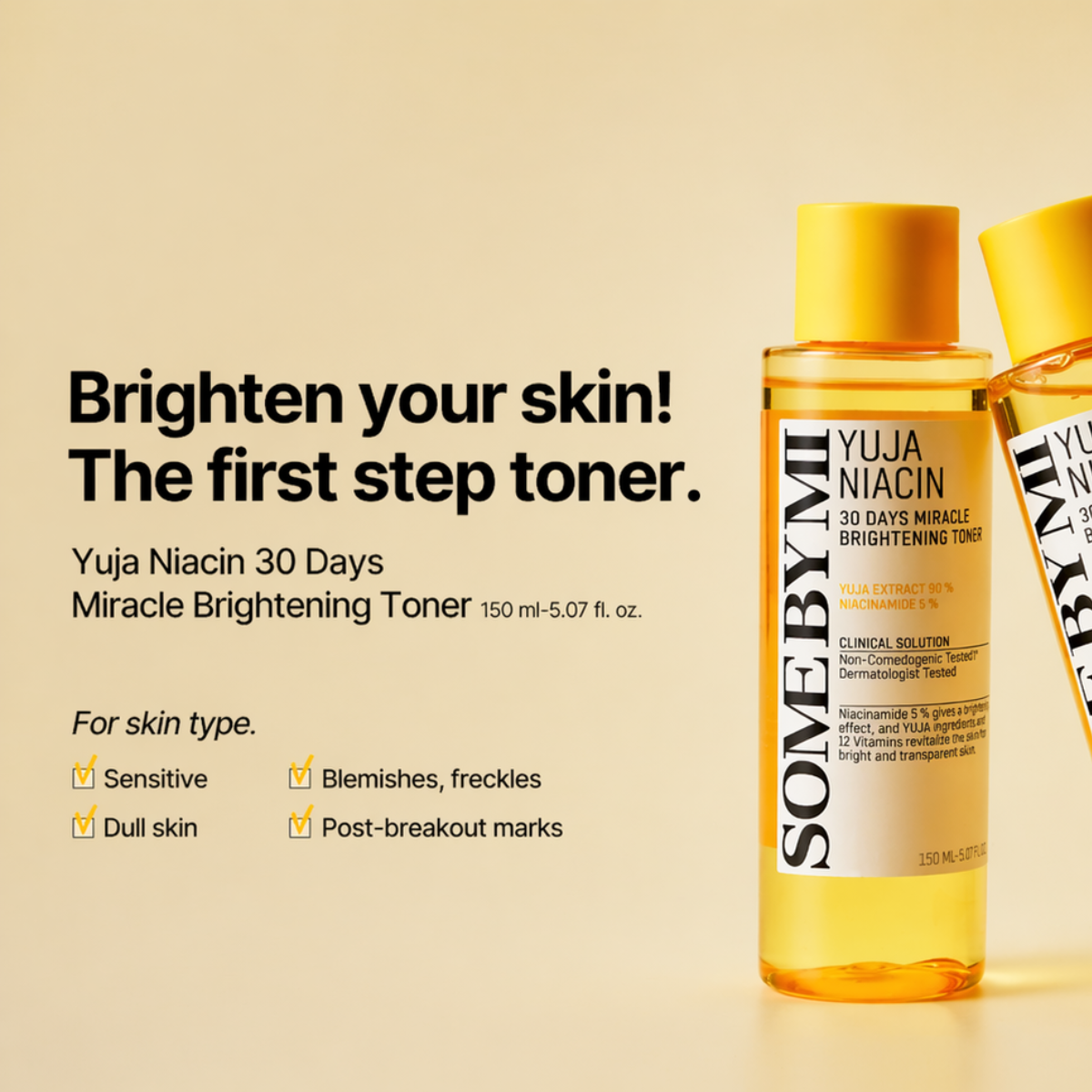 SOME BY MI Yuja Niacin 30 Days Miracle Brightening Toner 5.07oz