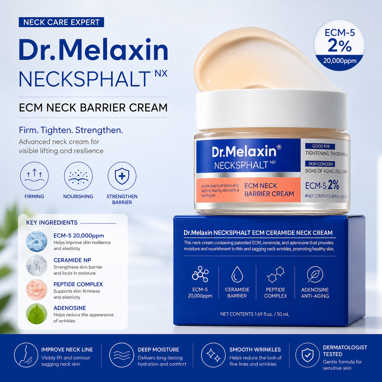 Dr.Melaxin Necksphalt ECM Barrier Cream - 1.69 fl oz (50ml)
