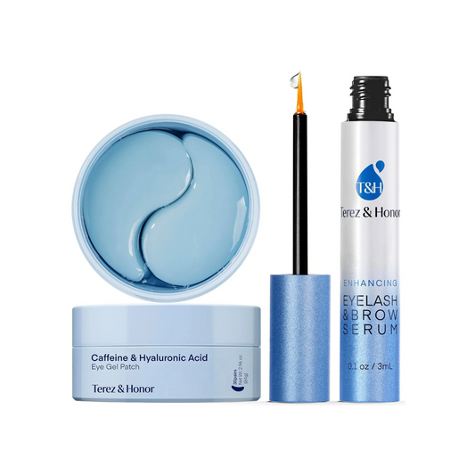 Terez & Honor Eyelash Serum and Under Eye Patches Korean Skincare - Revitalize & Transform Your Eyes with Terez & Honor