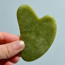 Kind Mr. Tan TBZ Skin Massage Cooling De-puffing Natural Jade Heart-shaped Gua Sha Skin Massage De-puffing Skin Care Tool - Thick Type 0.6cm (1370)