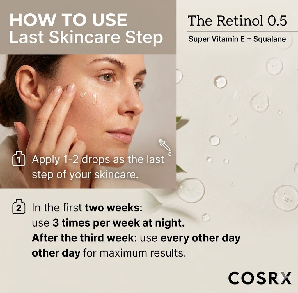 COSRX Retinol 0.5 Oil, Anti-aging Serum with 0.5% Retinoid Treatment (0.67 Fl.Oz/ 20ml)