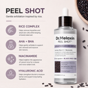 Dr.Melaxin Peel Shot Glow Хар Будаа Пилингийн Ампул 80ml
