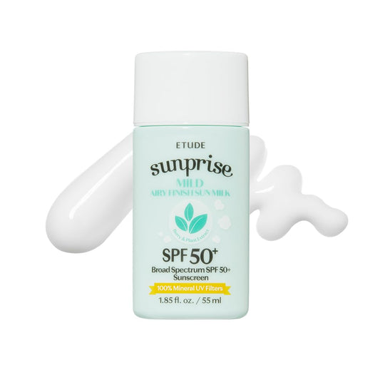 ETUDE Sunprise Sunscreen Mild Sun Milk SPF 50+ / PA++++ (1.85 Fl.Oz/ 55ml)