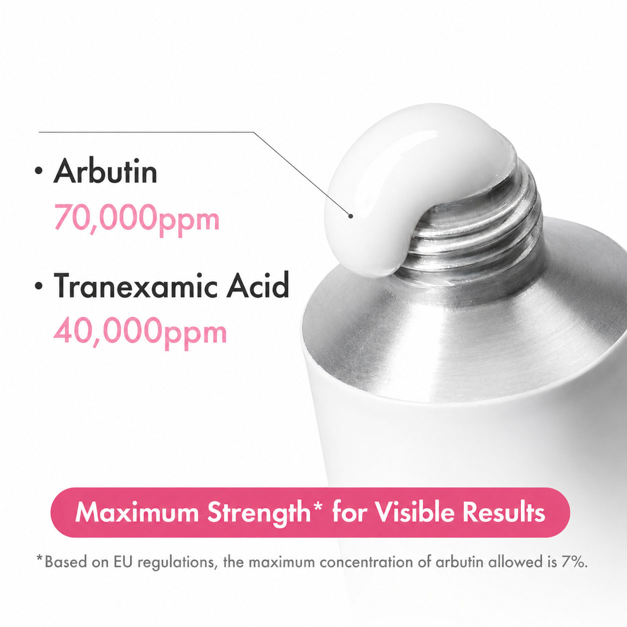 TOSOWOONG Arbutin 7% + Tranexamic Acid 4% Cream, 50ml, 1.69 fl.oz.