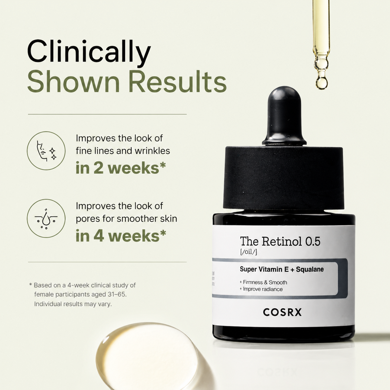 COSRX Retinol 0.5 Oil, Anti-aging Serum with 0.5% Retinoid Treatment (0.67 Fl.Oz/ 20ml)