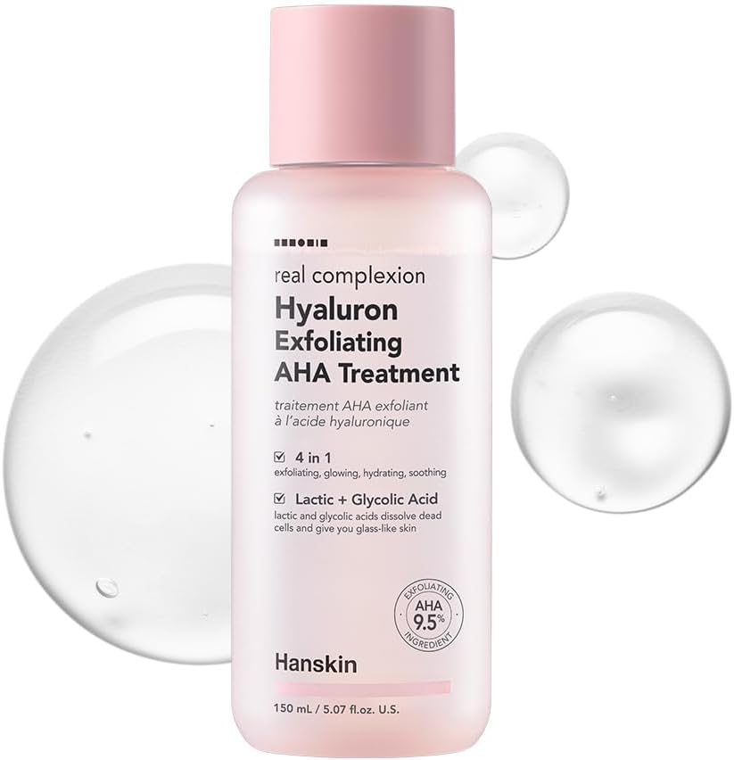 Hanskin Real Complexion Hyaluron Exfoliating AHA Treatment (5.07 Fl.Oz /150ml)