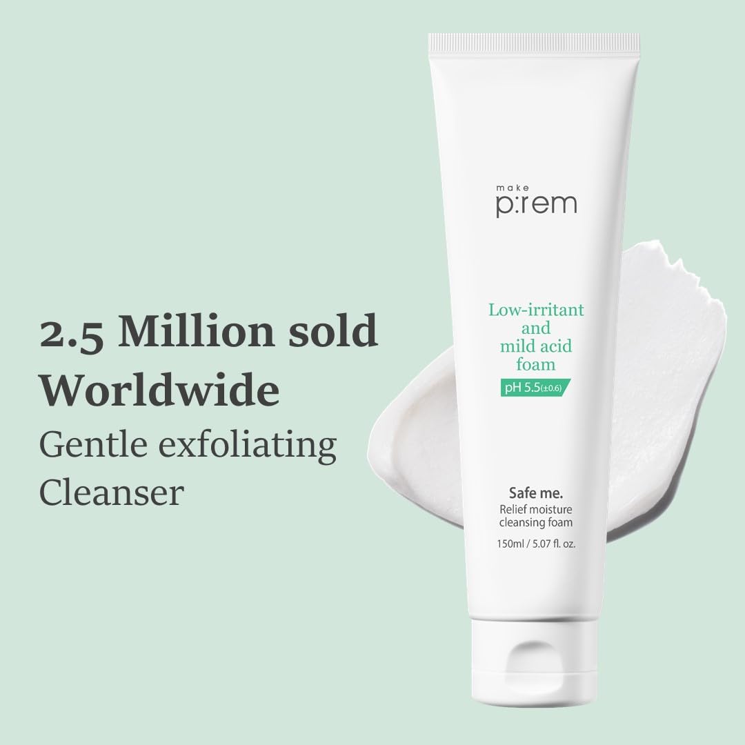 make p:rem Safe Me. Relief Moisture Cleansing Foam (5.07 Fl.Oz /150ml)