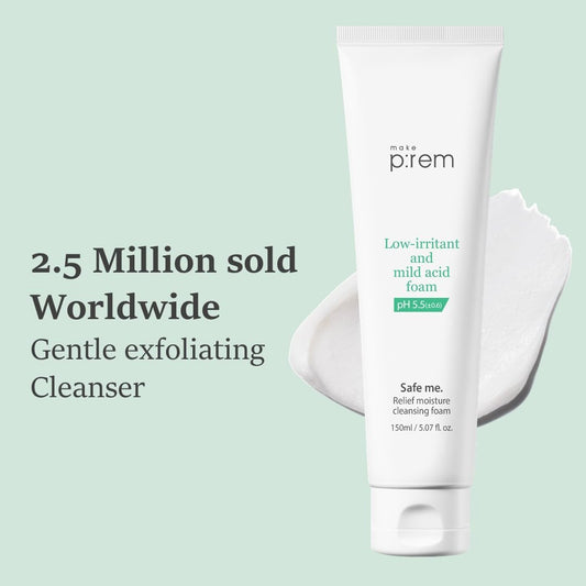 make p:rem Safe Me. Relief Moisture Cleansing Foam (5.07 Fl.Oz /150ml)