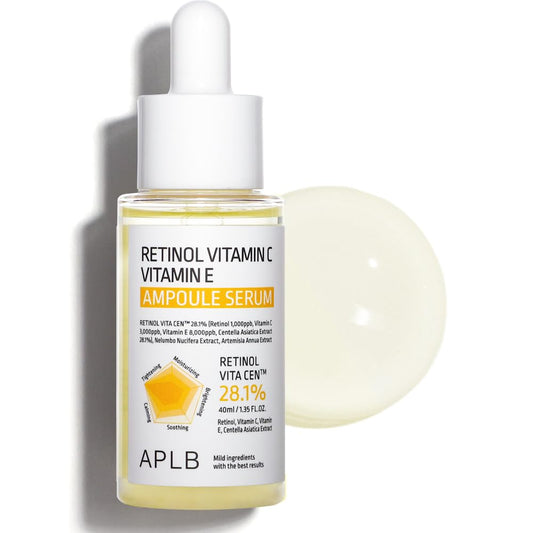 APLB Retinol Vitamin C Vitamin E Ampoule Serum, 1.35 FL.OZ