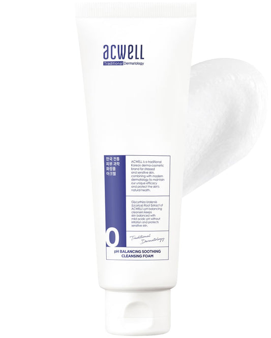 Espuma limpiadora exfoliante y calmante con pH equilibrado ACWELL 