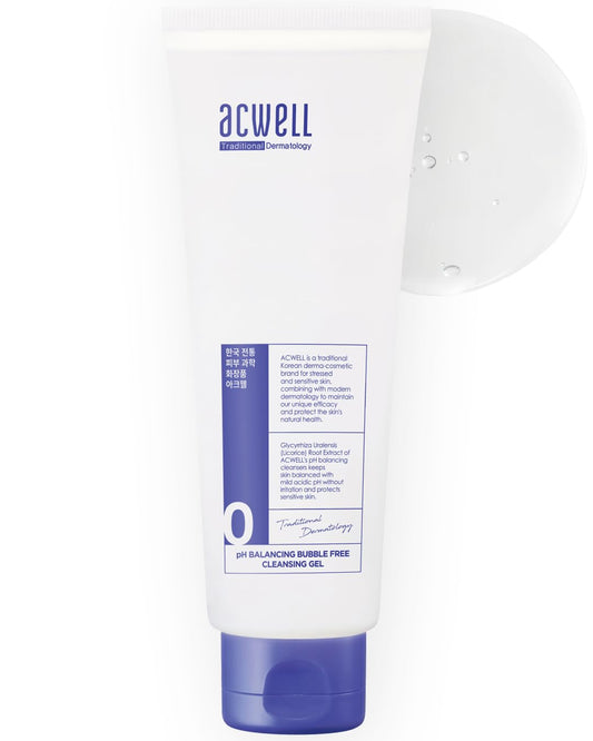 Gel limpiador facial hidratante sin burbujas con pH equilibrado ACWELL 