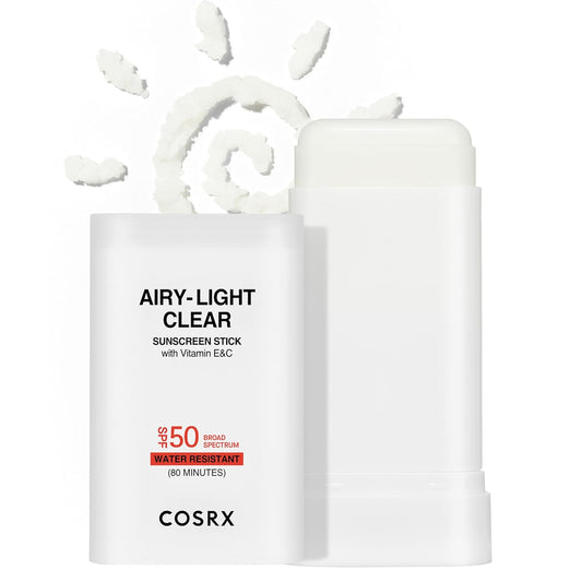 COSRX Airy-Light Clear Sunscreen Stick with Vitamin E & C SPF 50 (0.67 oz, 19g)