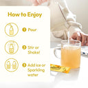 TEAZEN Lemon Ginger Hot Kombucha Tea, 30 Sticks