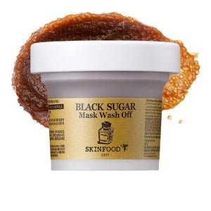 Mascarilla de azúcar negra SKINFOOD, enjuagar