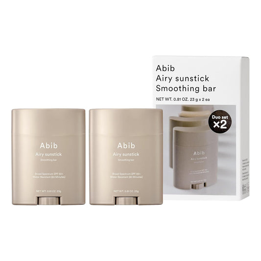 Abib Airy Sunstick Smoothing Bar SPF50+ Duo set (1.62 oz / 46 g)