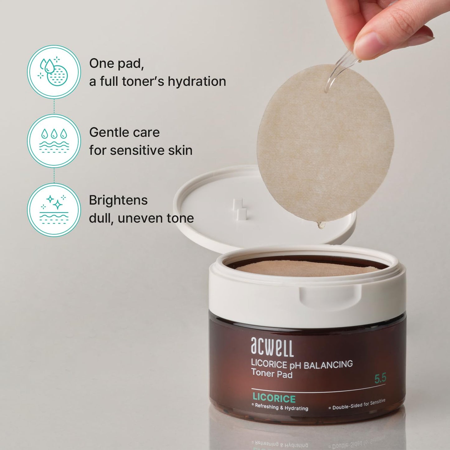 Tónico facial hidratante y exfoliante ACWELL Real Aqua Balancing LHA 