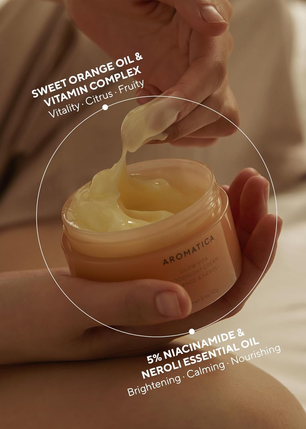 AROMATICA Glow Vita Goodnight Cream Orange & Neroli (3.1fl oz/90g)