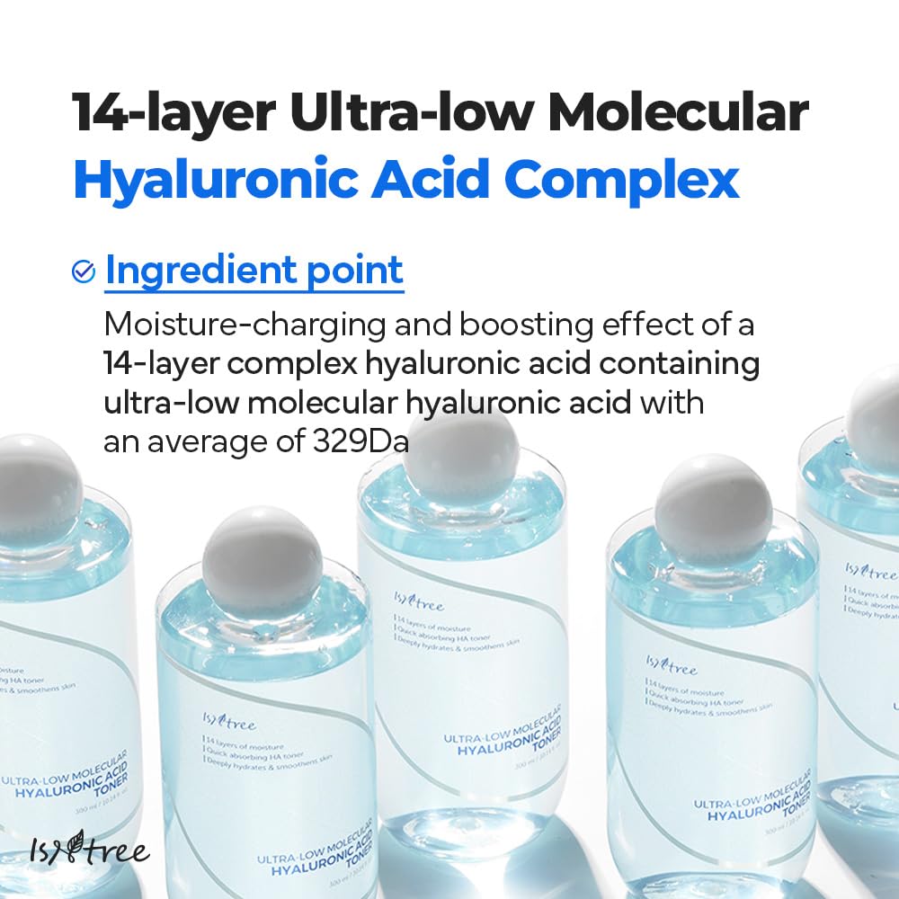 IsNtree Ultra-Low Molecular Hyaluronic Acid Toner (10.14 Fl.Oz/300ml)