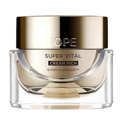Crema facial IOPE, Super Vital Cream Rich - Hidratante facial antiedad total 
