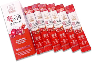 Korean Beauty Baekje Geumsan Women's Pomegranate Collagen Jelly Stick 5.1oz / 6 Count (1 Pack)