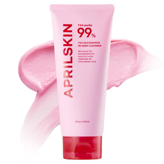 APRILSKIN TXA Niacinamide 99 Pore Care Pink Bubble Gum Deep Cleanser (120g /4.23Oz)