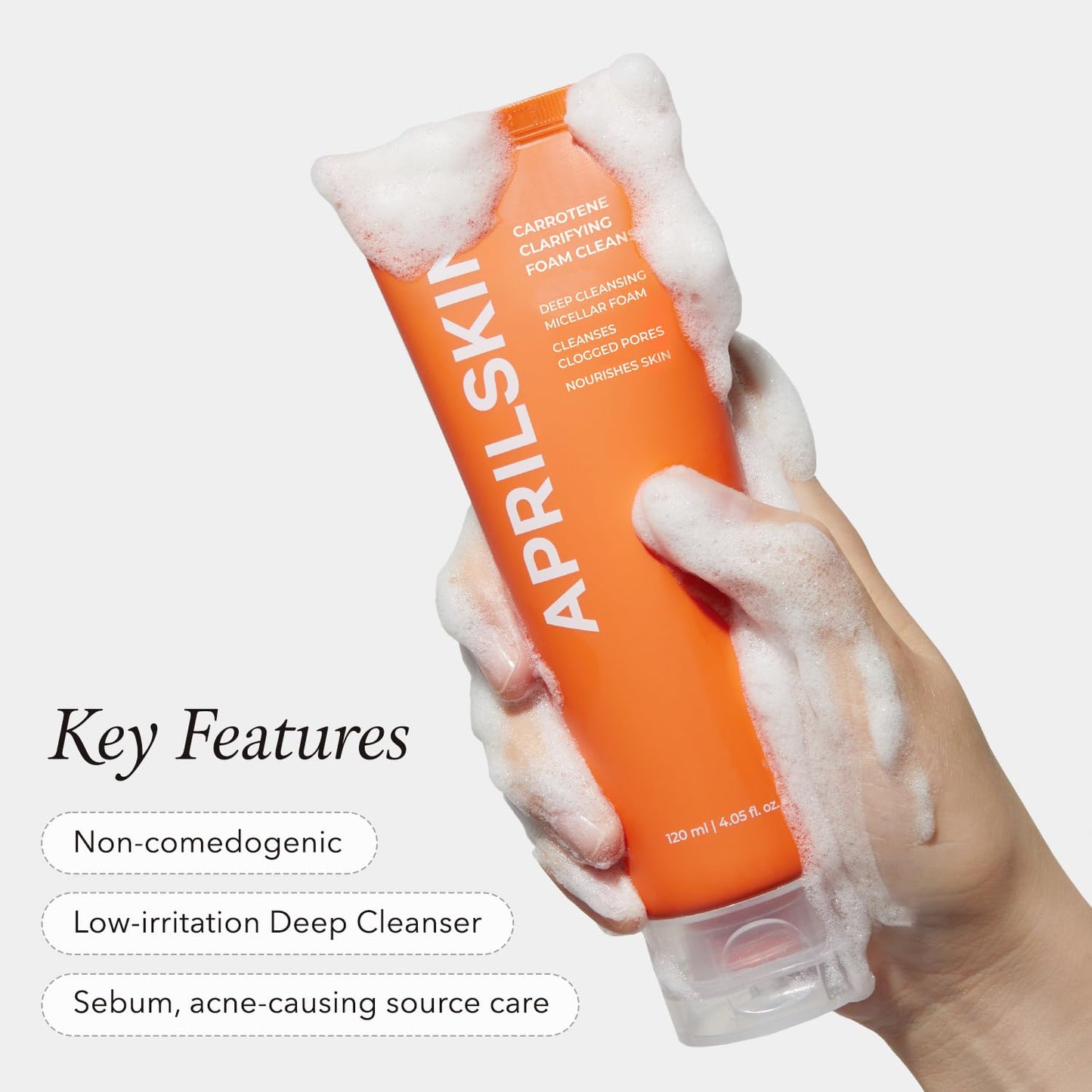 Aprilskin Carrotene Clarifying Foam Cleanser (4.05 Fl.Oz/120ml)