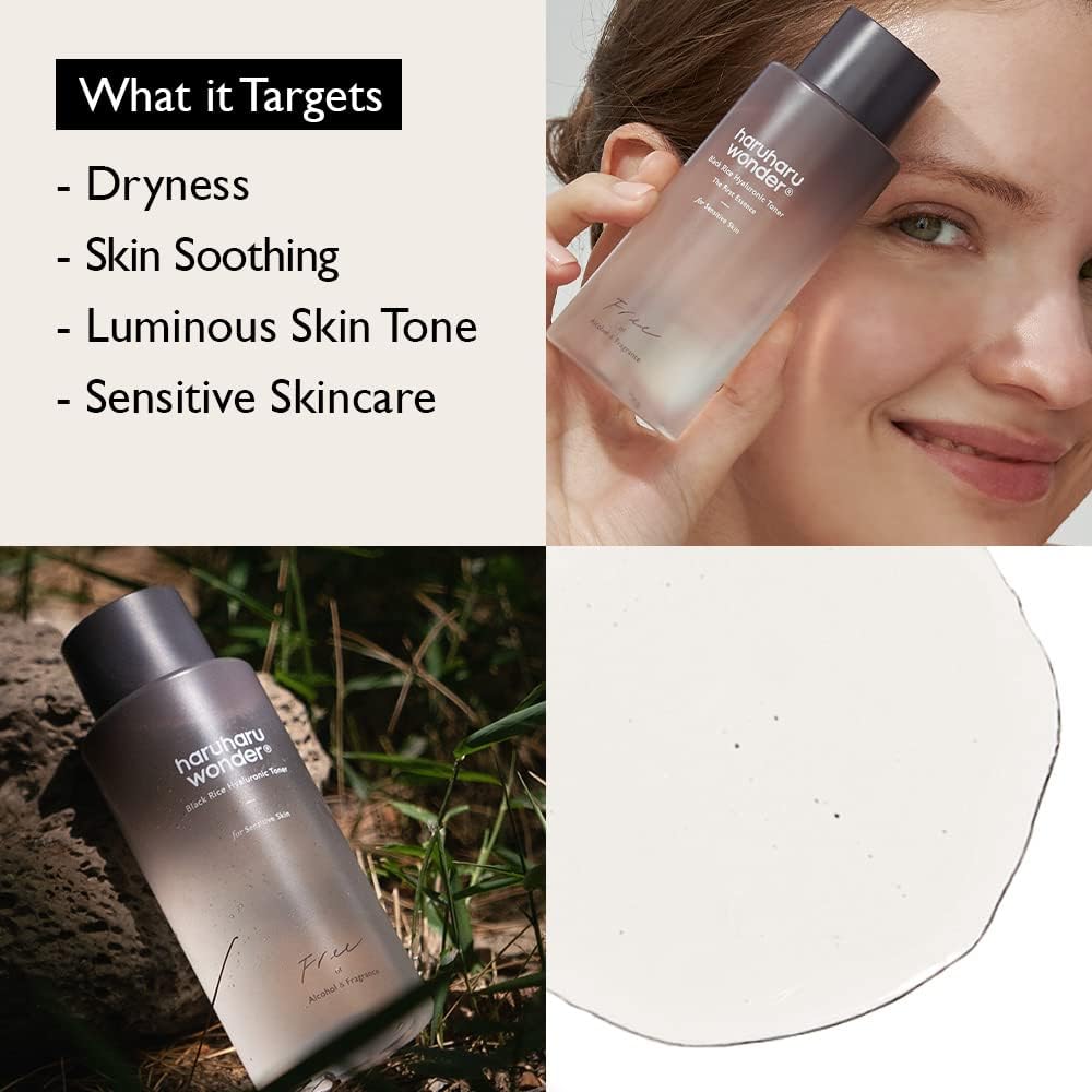 Tónico de ácido hialurónico de arroz negro Haruharu Wonder 