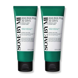SOME BY MI AHA BHA PHA Espuma Antiacné Milagrosa de 30 Días – Paquete de 2 