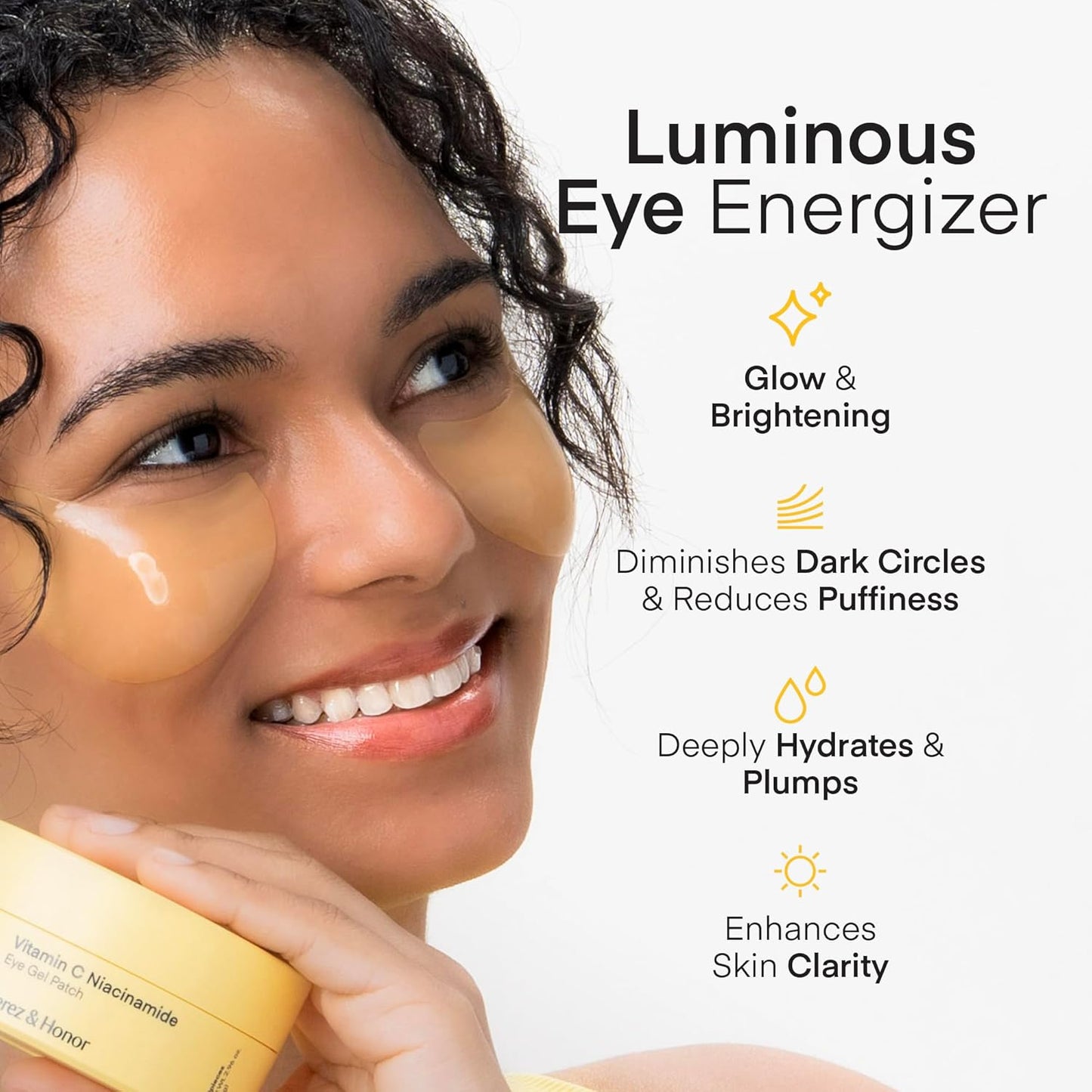 Terez & Honor Eyelash Serum and Vitamin C Niacinamide Under Eye Patches Korean Skincare