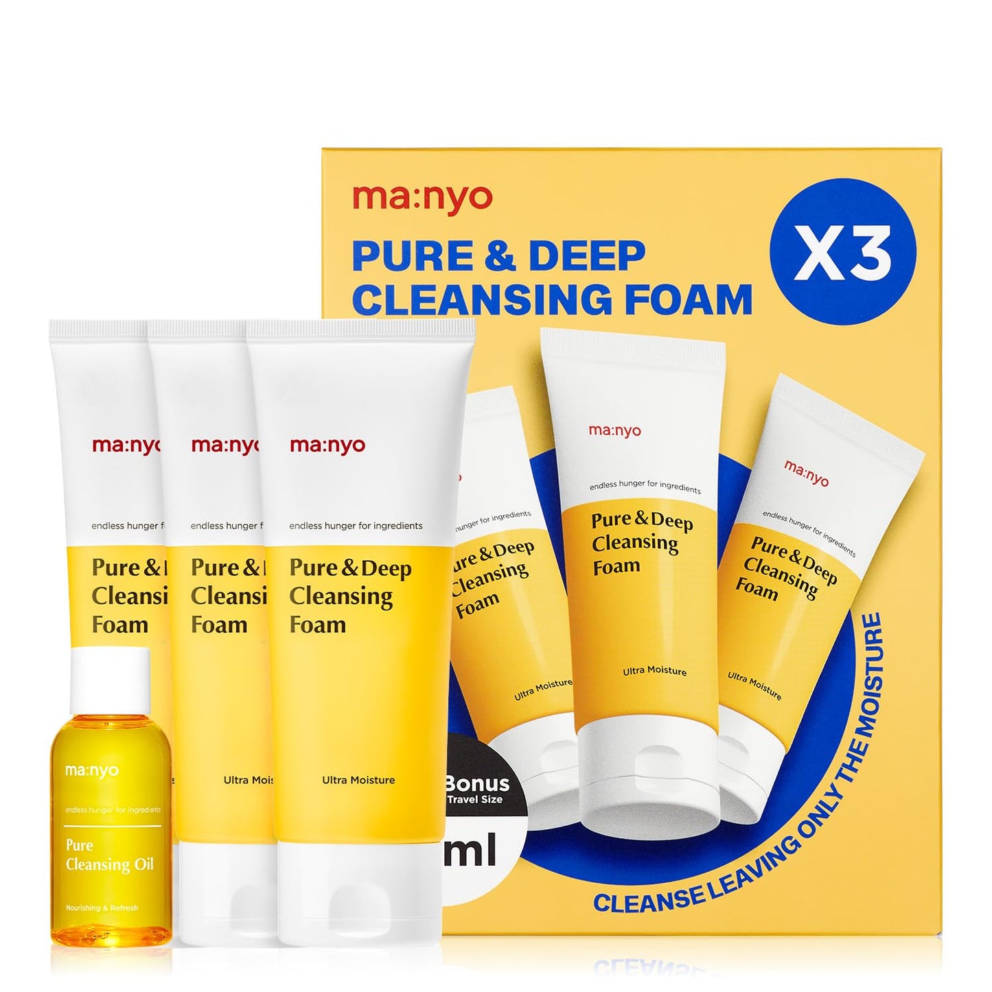 ma:nyo Pure & Deep Cleansing Foam (10.1 fl oz - 3pack)