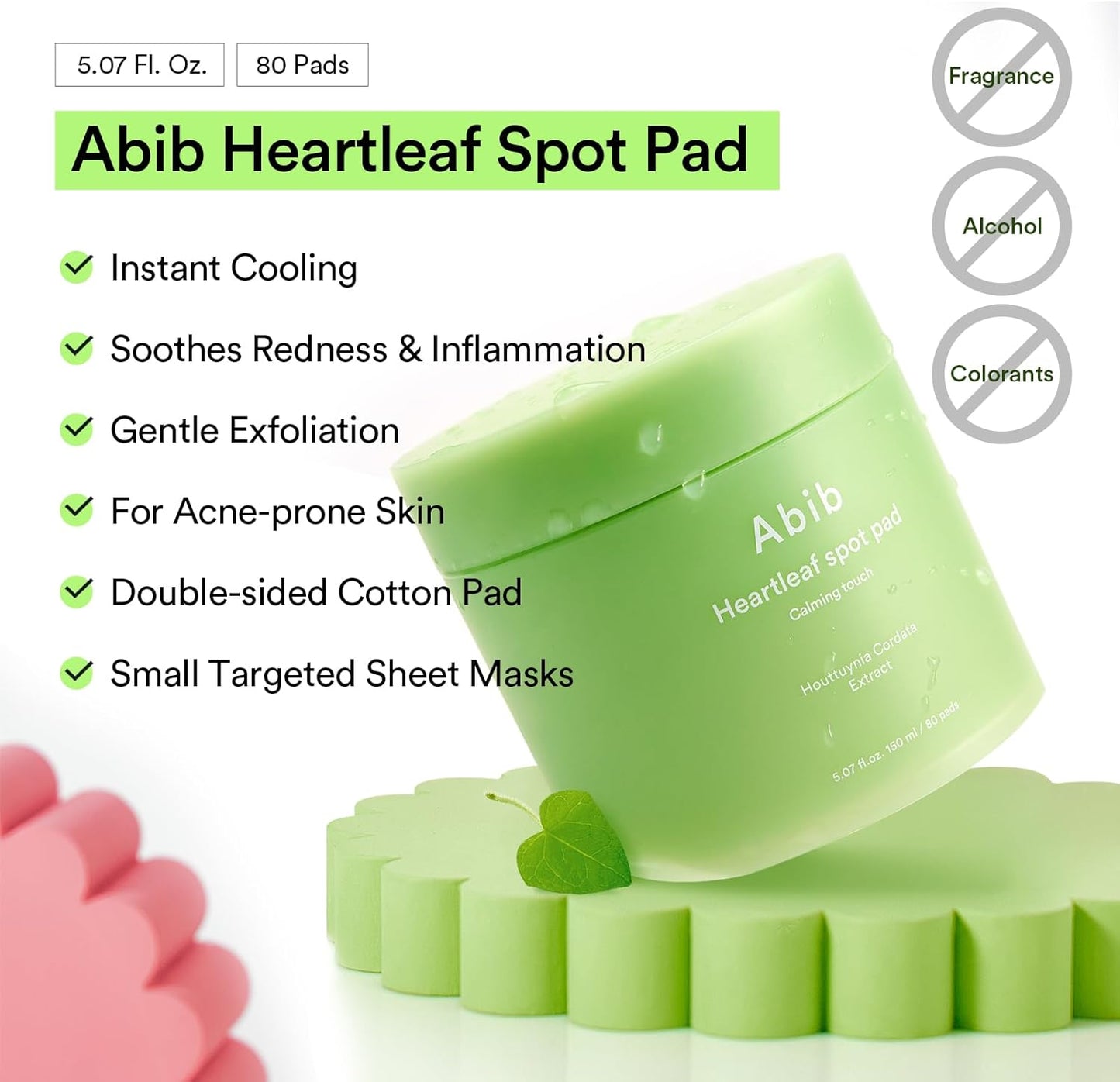 Abib Heartleaf Spot Pad Calming Touch 80pads 5.07 fl.oz
