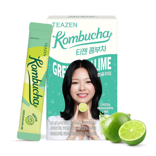 Té Kombucha de mandarina verde y lima TEAZEN, 10 sobres, 50 g