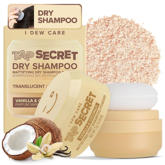 I DEW CARE Tap Secret Dry Shampoo Powder with Biotin & Korean Ginseng (0.24Oz)