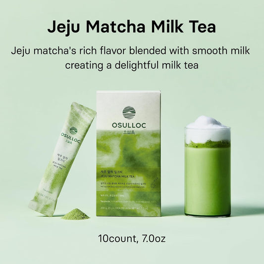 OSULLOC Jeju Matcha Milk Tea (7oz X 10 Packets)